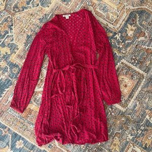 Crimson printed, Billabong wrap dress. Never worn!